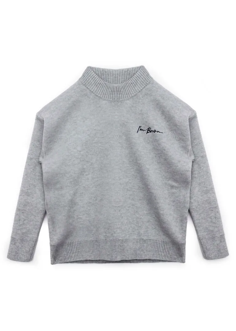 I'm Brian Maglia Girocollo in Misto lana per Bambini