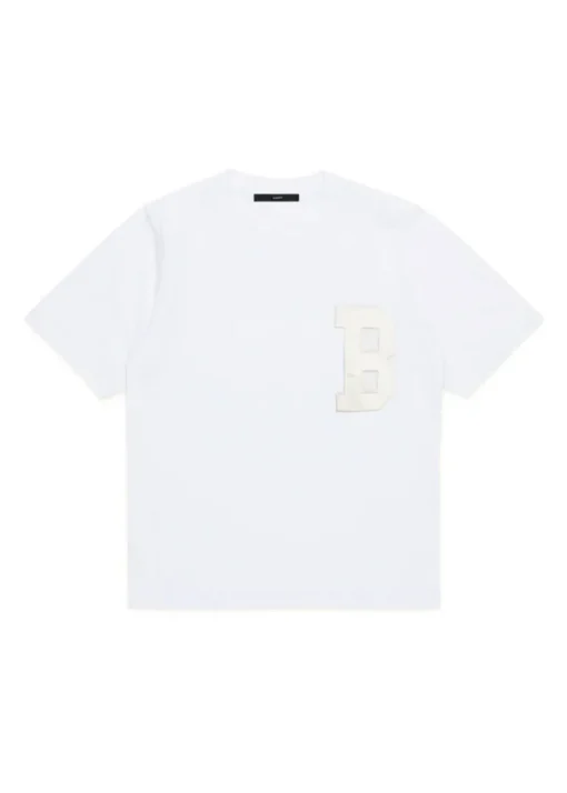 I'M BRIAN T-Shirt Bianca con Patch B per Bambini