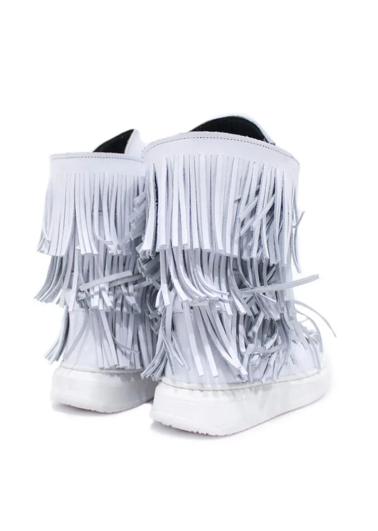 Jammers Bambina Stivale Di Pelle Bianco