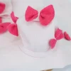 Le Coconnè Cappello Rosa con Fiocchi per Neonate