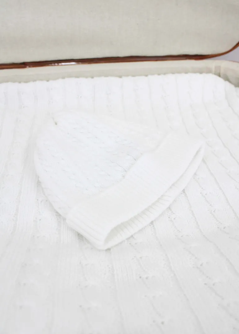 Le Coconne Cappello Bianco per Neonati