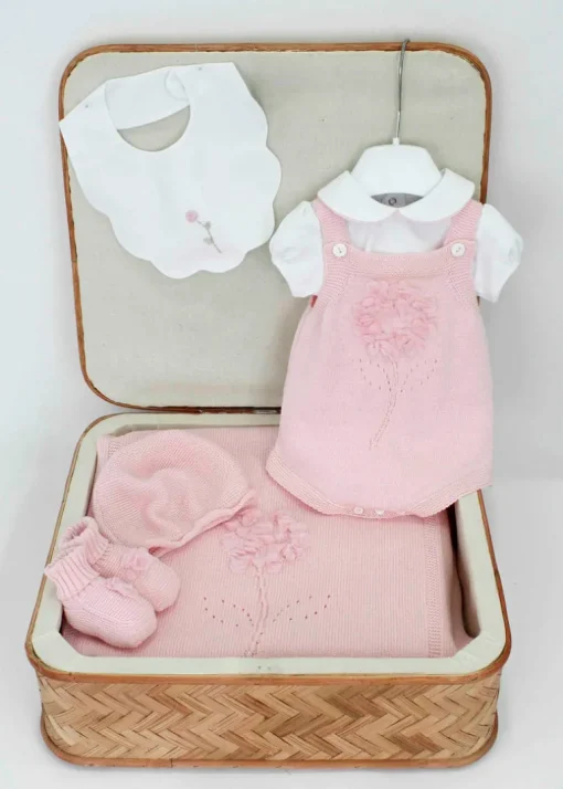 Le Coconne Corredino con Pagliaccetto Rosa per Neonate