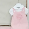 Le Coconne Pagliaccetto Rosa con Camicetta per Neonate