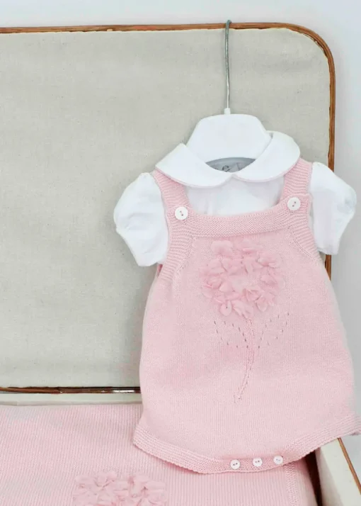 Le Coconne Pagliaccetto Rosa con Camicetta per Neonate