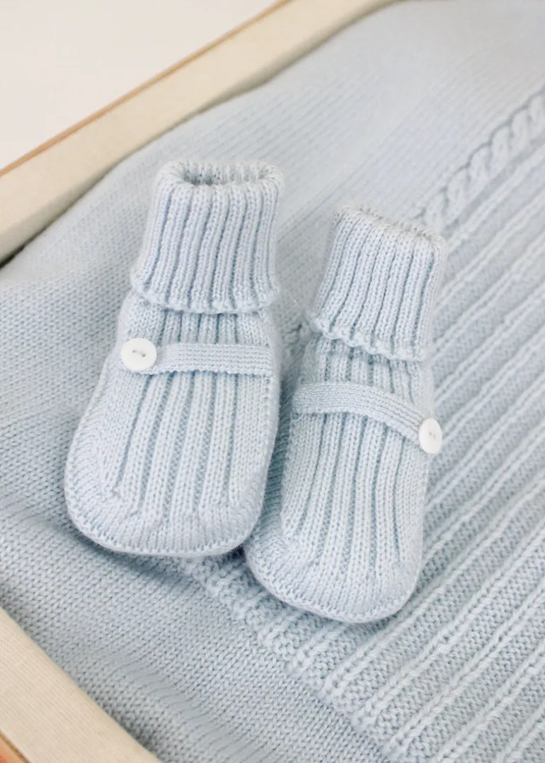 Le Coconne Scarpine Azzurro per Neonati