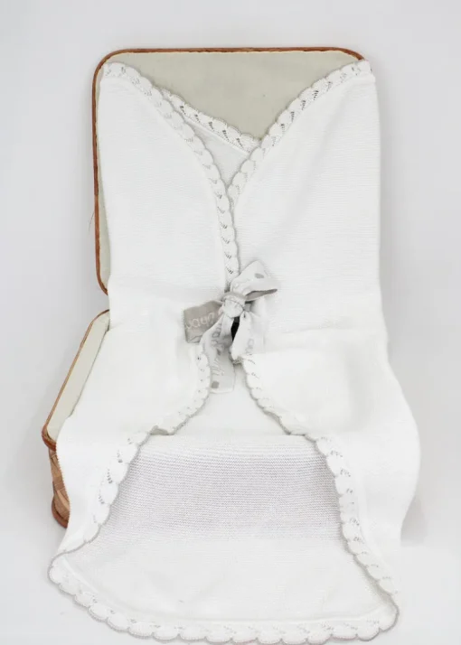 Marlù Coperta Bianco Noce per Neonati