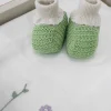 Marlù Scarpine Bianco/Verde pistacchio per Neonate