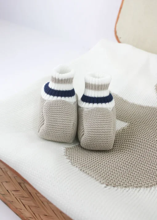 Marlù Scarpine Noce/Bianco/Blu per Neonati
