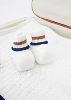 Marlù Scarpine Vaniglia/Blu per Neonati