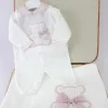Marlù Tutina Bianca/Rosa con Ricamo Orsetto per Neonate