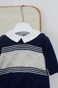 Marlù Tutina Blu con Ricamo per Neonati