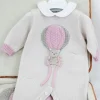 Marlù Tutina Rosa/Beige con Ricamo per Neonate