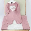 Marlù Tutina Rosa/Bianca con Ricami e Cuore per Neonate