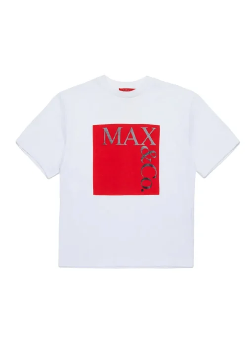 Max & Co Kids T-Shirt Bianca con Logo per Bambine