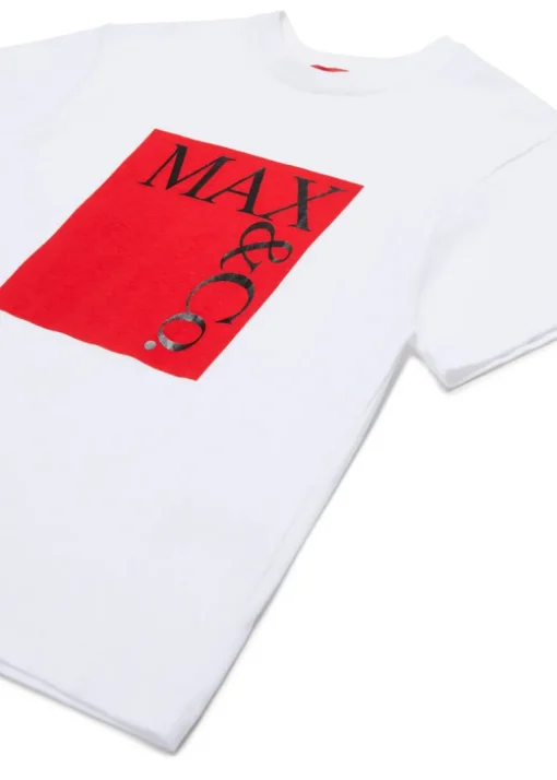 Max & Co Kids T-Shirt Bianca con Logo per Bambine
