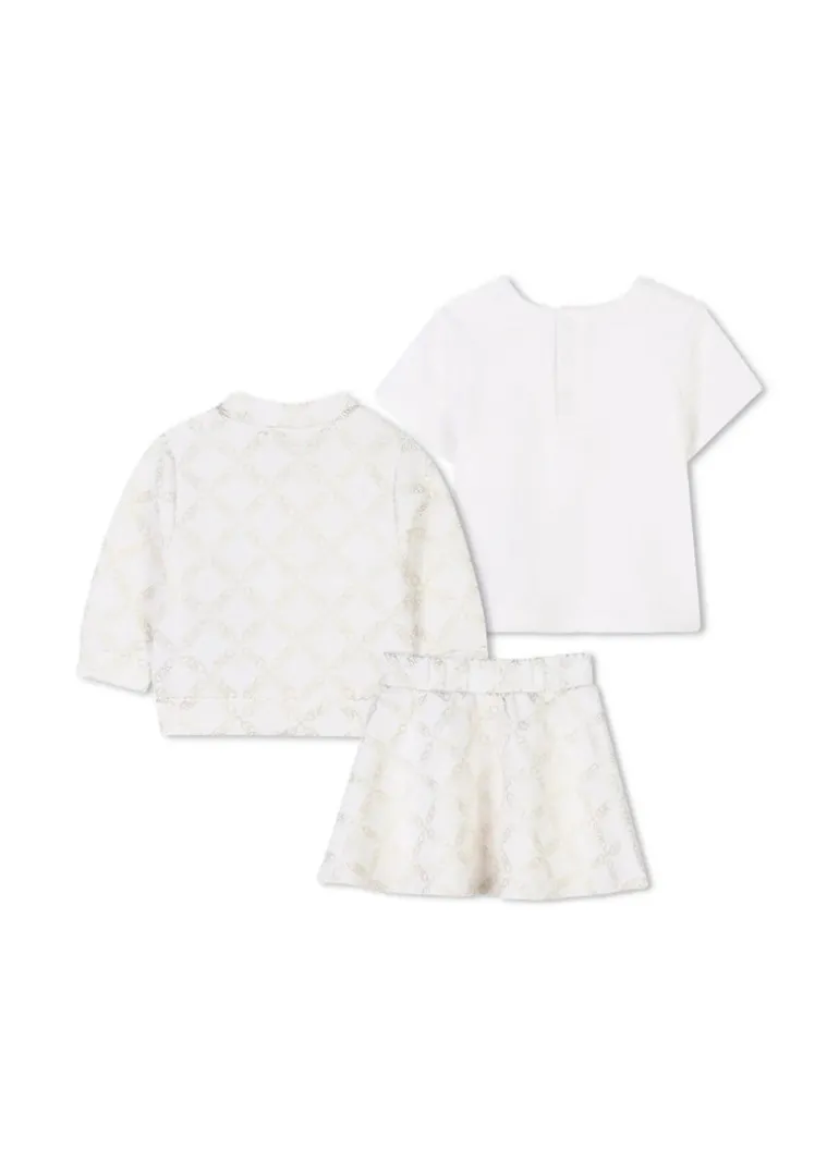 Michael Kors Kids Completo Ecrù/Dorato per Neonate