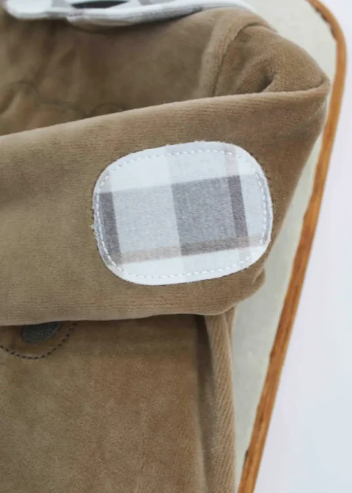 Minibanda Tutina Beige con Ricamo per Neonati