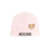 Moschino Kids Cappello Rosa con Logo Teddy Bear per Neonate