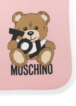 Moschino Kids Coperta Rosa con Stampa Toy per Neonate