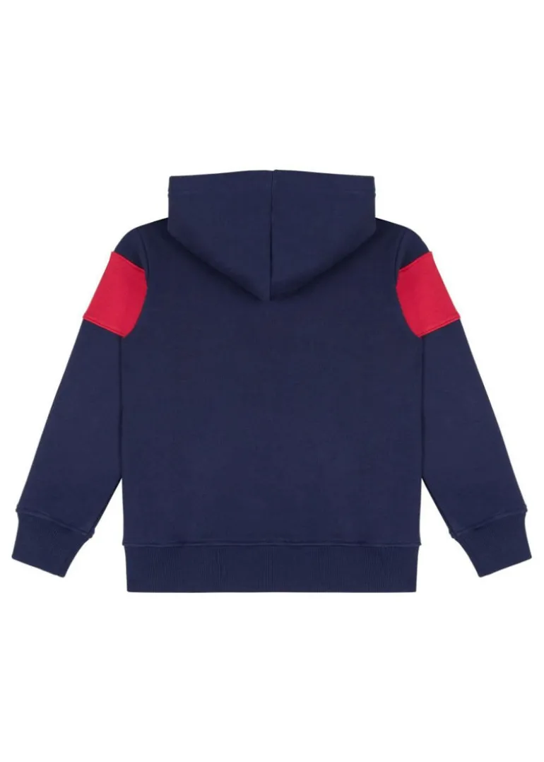 Moschino Kids Felpa Blu con Cappuccio con Logo per Bambini