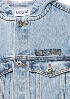 Moschino Kids Giubbino Jeans con Stampa per Bambini