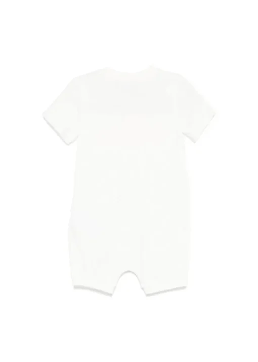 Moschino Kids Pagliaccetto Panna con Stampa Colorful per Neonate
