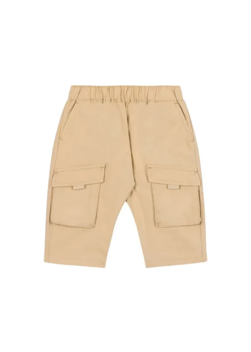 Moschino Kids Pantaloni Beige con Tasconi per Neonati