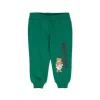 Moschino Kids Pantaloni in Tuta Verdi con Teddy Bear per Neonati