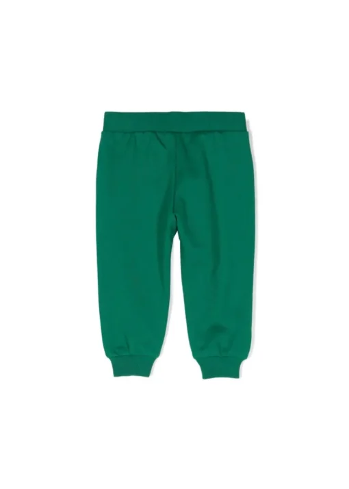 Moschino Kids Pantaloni in Tuta Verdi con Teddy Bear per Neonati