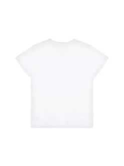 Moschino Kids T-Shirt Bianca con Stampa per Bambine