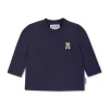 Moschino Kids T-shirt Blu Maniche Lunghe per Neonati