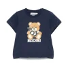 Moschino Kids T-shirt Blu Navy con Stampa Toy per Neonati