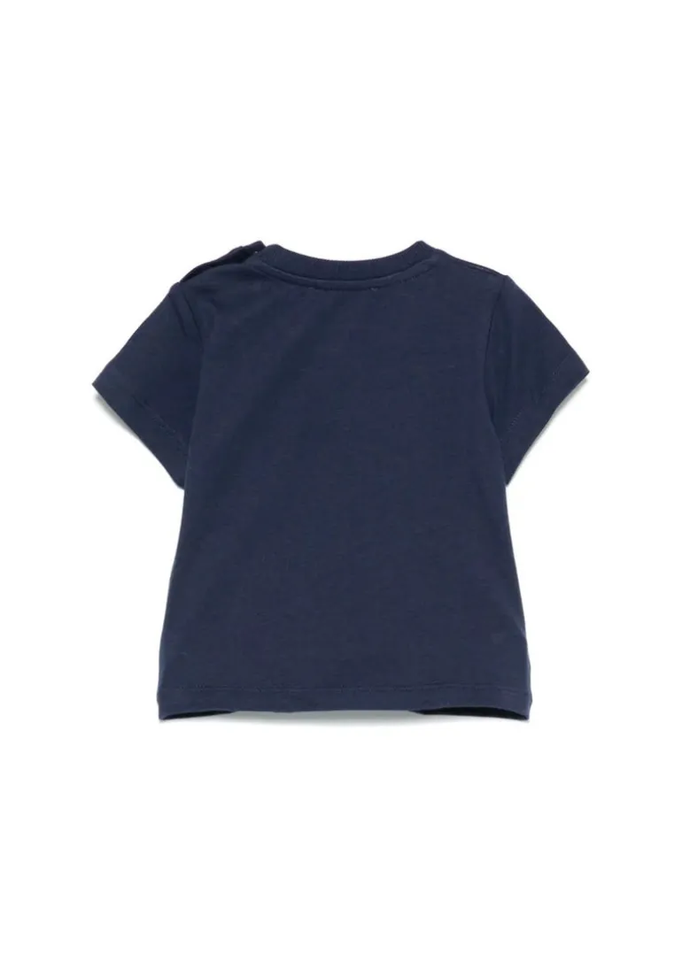 Moschino Kids T-shirt Blu Navy con Stampa Toy per Neonati
