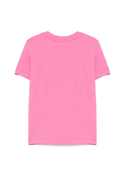 Moschino Kids T-Shirt Fucsia con Stampa Teddy per Bambine