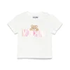 Moschino Kids T-shirt Panna con Stampa Colorful per Neonate