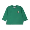 Moschino Kids T-shirt Verde Maniche Lunghe per Neonati