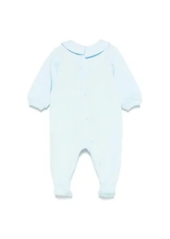 Moschino Kids Tutina Celeste con Stampa Toy per Neonati