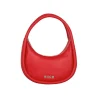MSGM Kids Borsa a Spalla Rossa con Tracolla e Logo per Bambine
