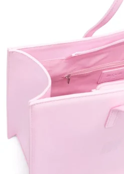 MSGM Kids Borsa Tote Rosa con Stampa per Bambine