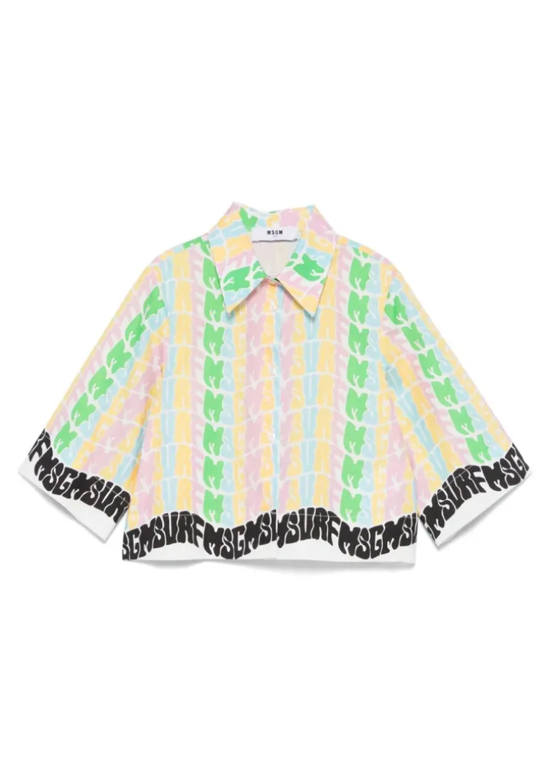 MSGM Kids Camicia Multicolor per Bambine
