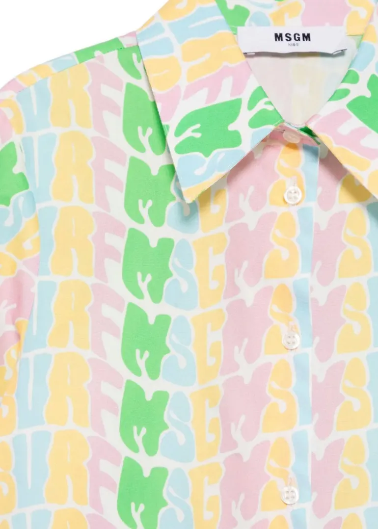 MSGM Kids Camicia Multicolor per Bambine