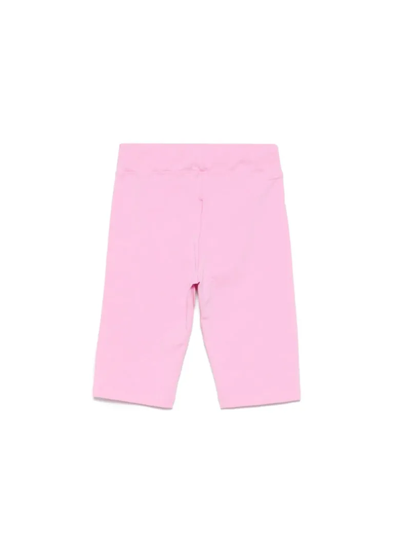 MSGM Kids Ciclista Rosa con Ricamo Logo per Bambine