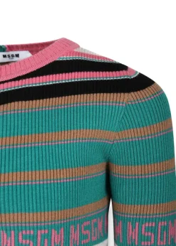 MSGM Kids Maglione Multicolor per Bambine