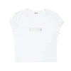 MSGM Kids T-shirt Bianca con Ricamo Logo per Bambine