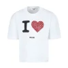 MSGM Kids T-Shirt Bianca con Stampa per Bambine