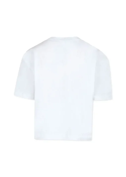 MSGM Kids T-Shirt Bianca con Stampa per Bambine