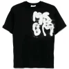 MSGM Kids T-shirt Nera con Stampa Graffiti per Bambini
