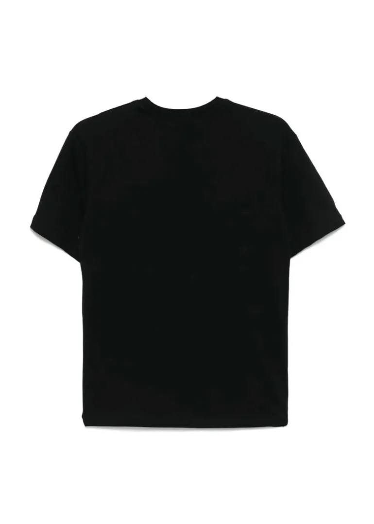 MSGM Kids T-shirt Nera con Stampa Graffiti per Bambini