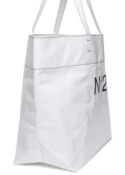 N°21 Kids Borsa Shopper con Logo Bianca