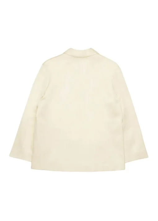 N°21 Kids Giacca Blazer Panna Doppiopetto per Bambine